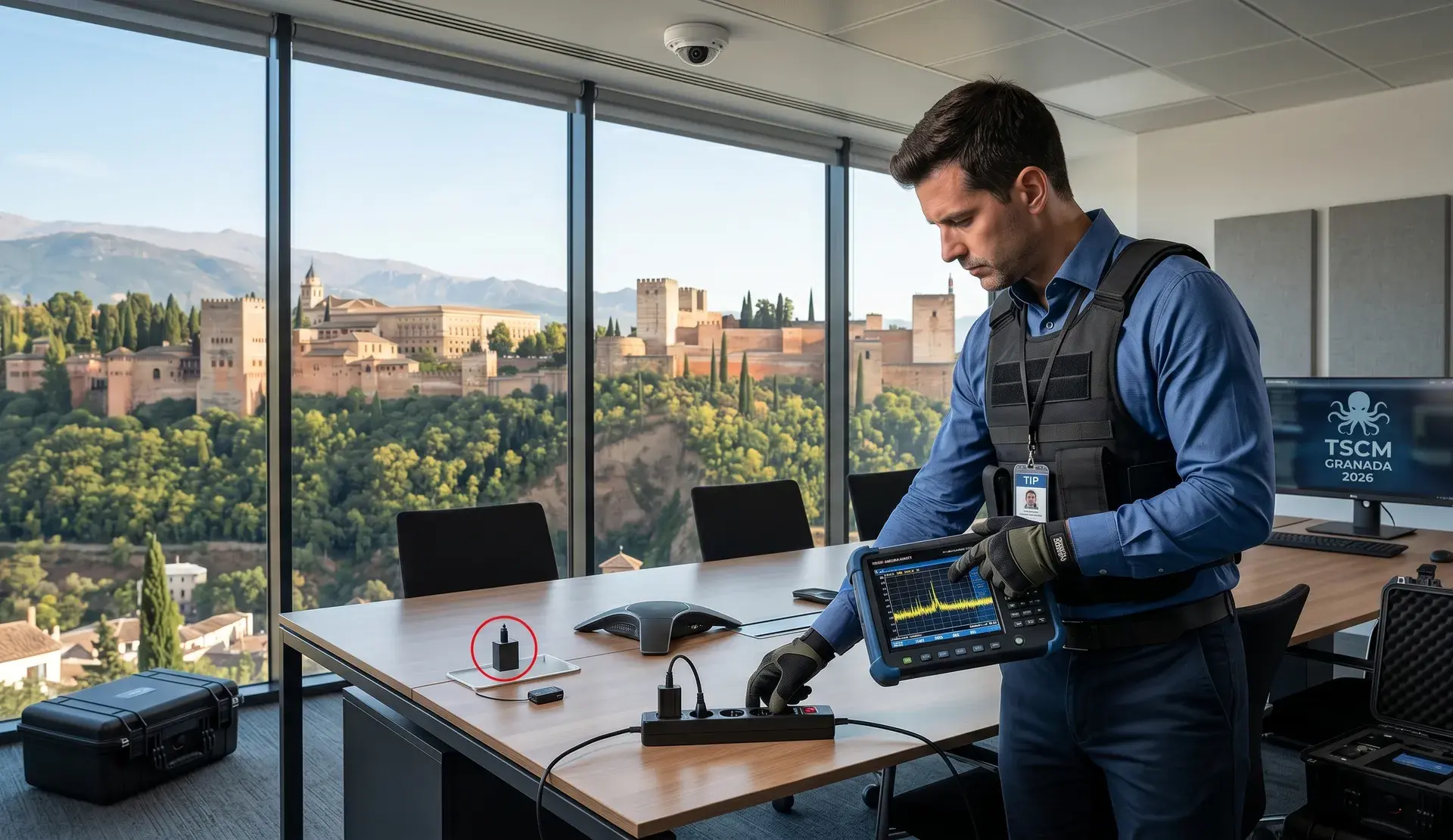 Barridos TSCM en Granada: cómo detectar micrófonos, cámaras ocultas y software espía (guía 2026)