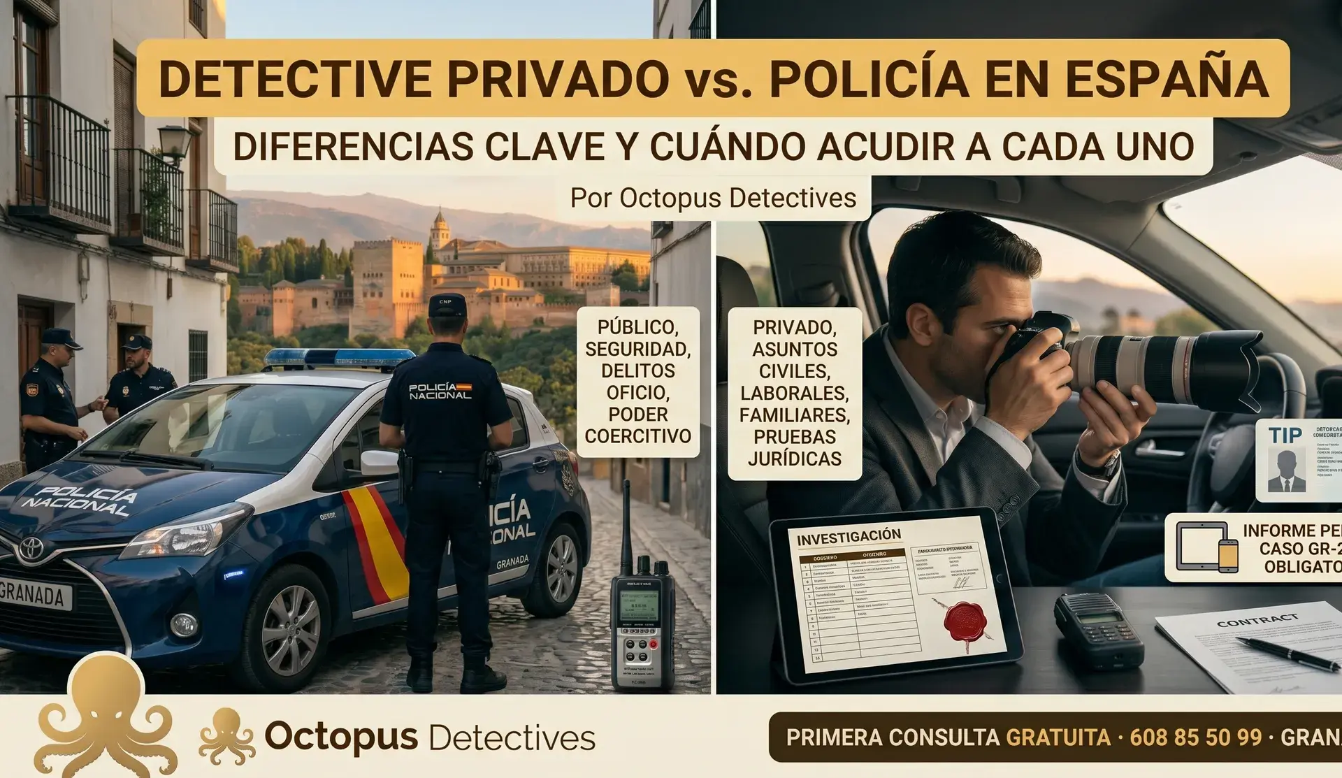 Detective Privado vs. Policía en España: Diferencias Clave y Cuándo Acudir a Cada Uno