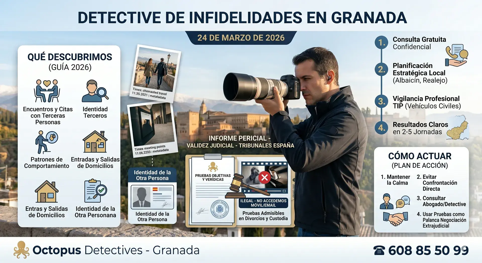Detective de infidelidades en Granada: qué puedes descubrir y cómo actuar (2026)